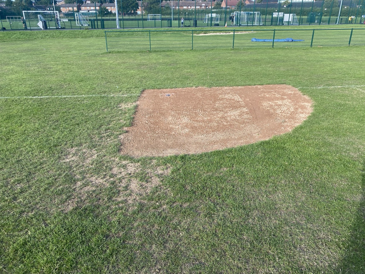 First base grass damage