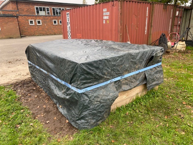 Completed dirt storage